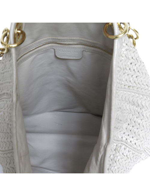 Sac cabas CHRISTIAN DIOR cuir tressé