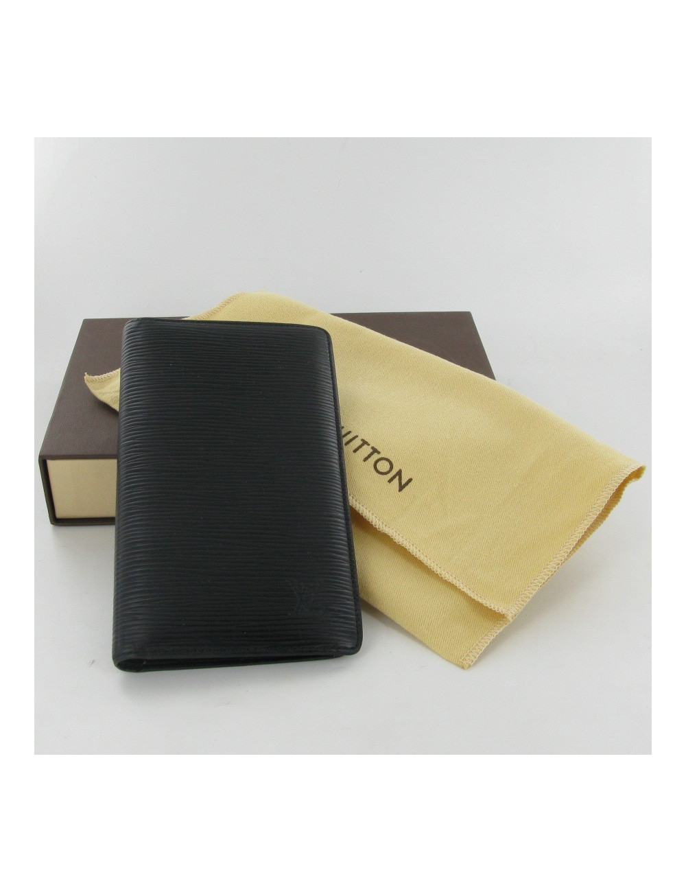 Portefeuille en cuir noir LOUIS VUITTON