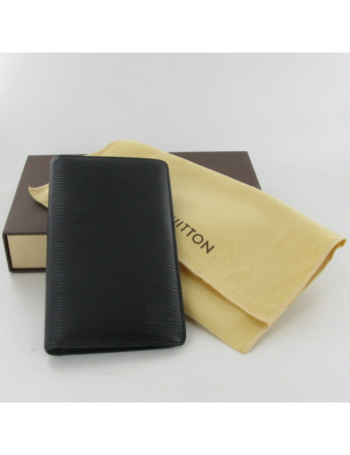 Portefeuille en cuir noir LOUIS VUITTON