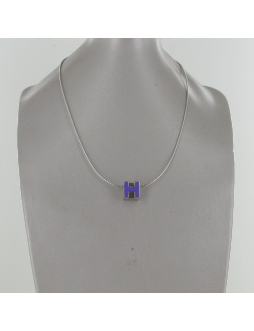 Pendentif cage violet HERMES