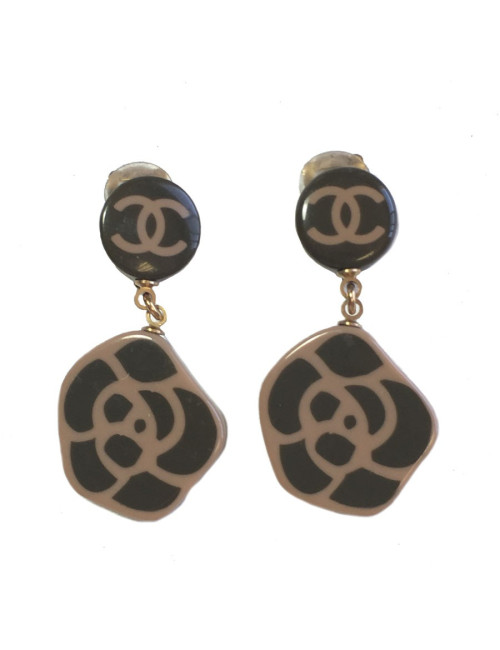 Boucles d'oreille clips CHANEL camélias