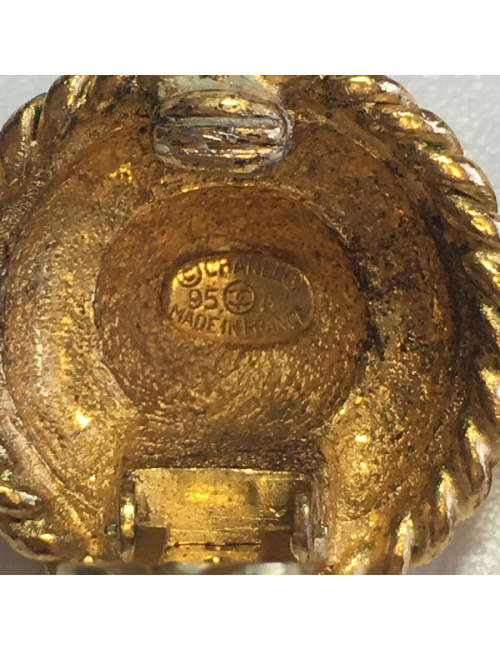 Boucles d'oreille clips CHANEL 95’ dorés