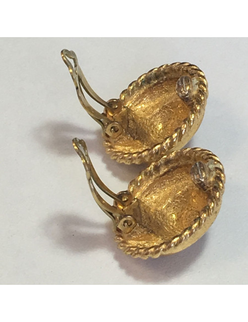 Boucles d'oreille clips CHANEL 95’ dorés