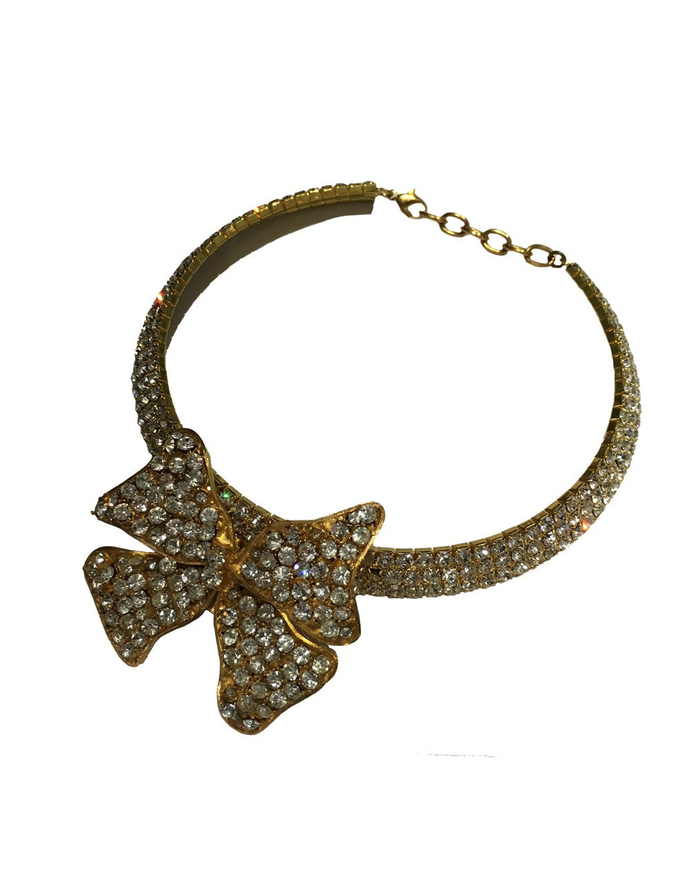 Collier Marguerite de Valois nœud strass 