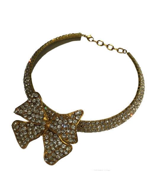 Collier Marguerite de Valois nœud strass 