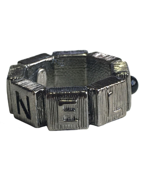 CHANEL ring in silver and Black Pearl T53