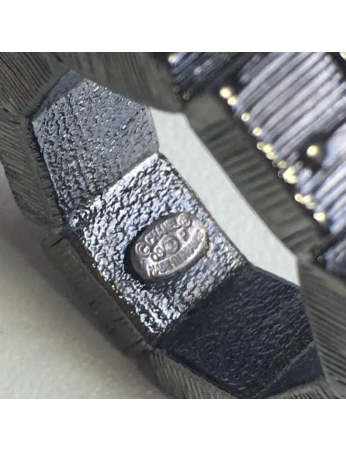 CHANEL ring in silver and Black Pearl T53