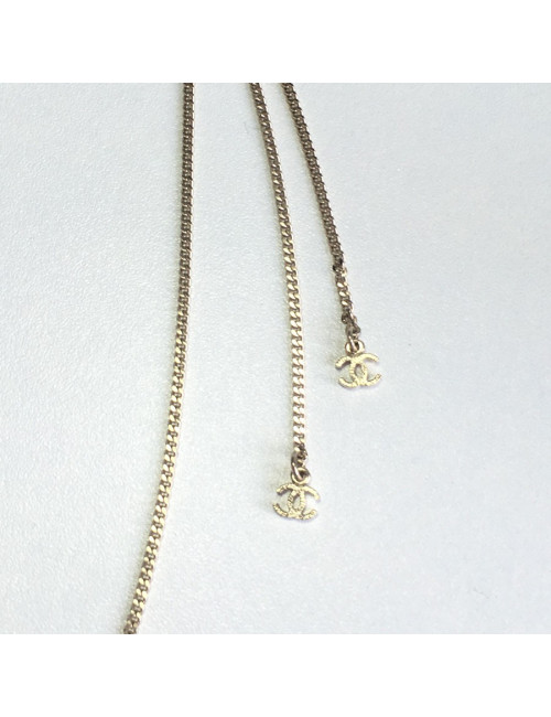 Collier "5" CHANEL en métal doré 