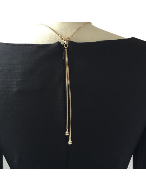 Collier "5" CHANEL en métal doré 