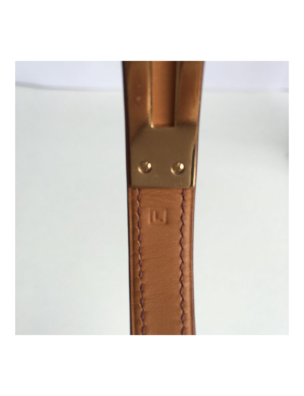 HERMES Kelly watch alligator and gold hardware