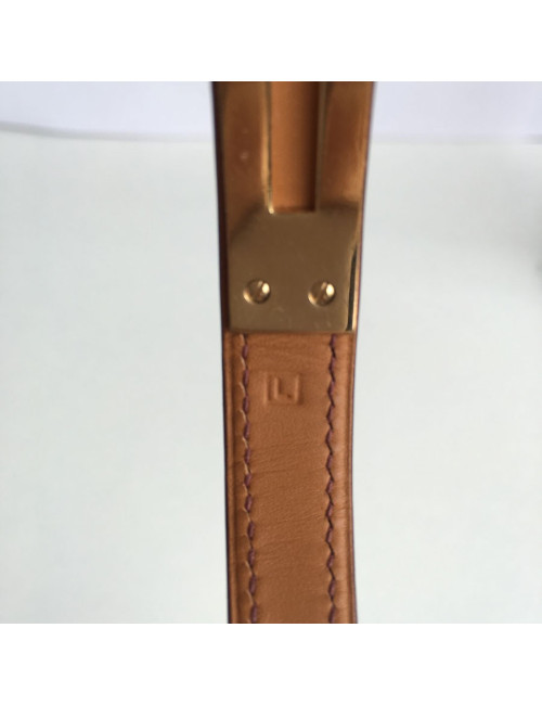 HERMES Kelly watch alligator and gold hardware