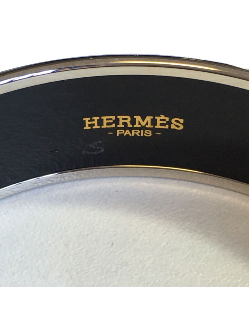 Bracelet HERMES PM en émail multicolore finition palladié