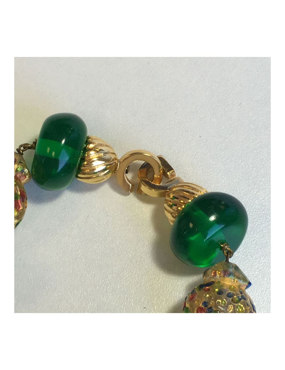 Bracelet CHRISTIAN DIOR fantaisie en plastique multicolore