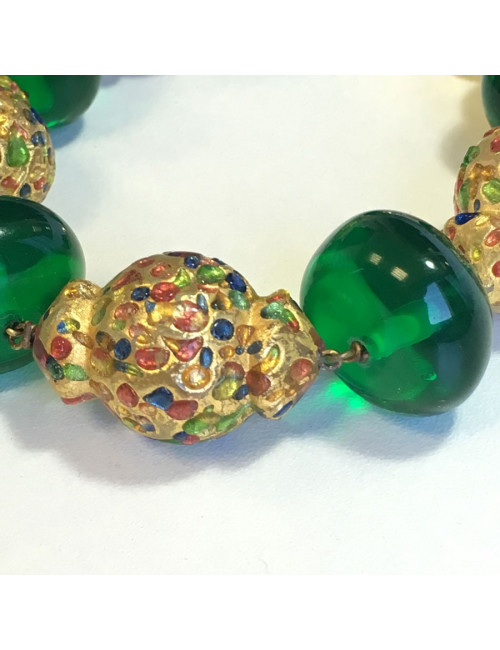 CHRISTIAN DIOR fancy multicolored plastic bracelet