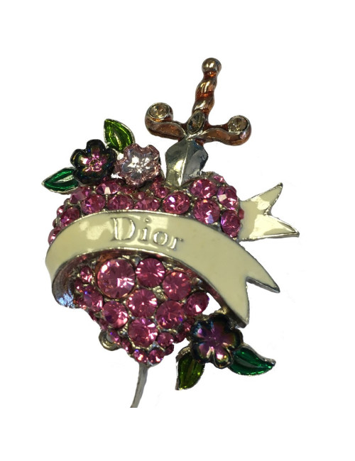PIN Christian DIOR heart pink with bright