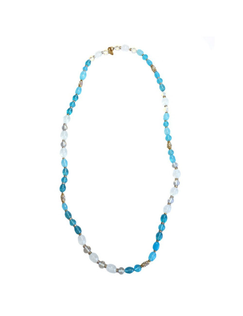 CHANEL vintage blue glass and rhinestone necklace