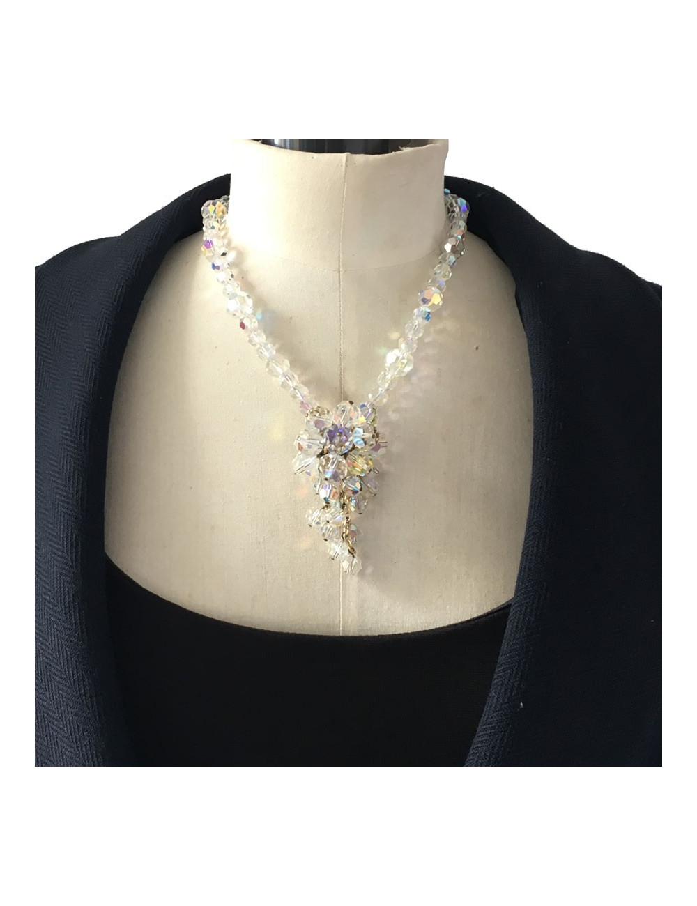 CHANEL Vintage stones fancy necklace
