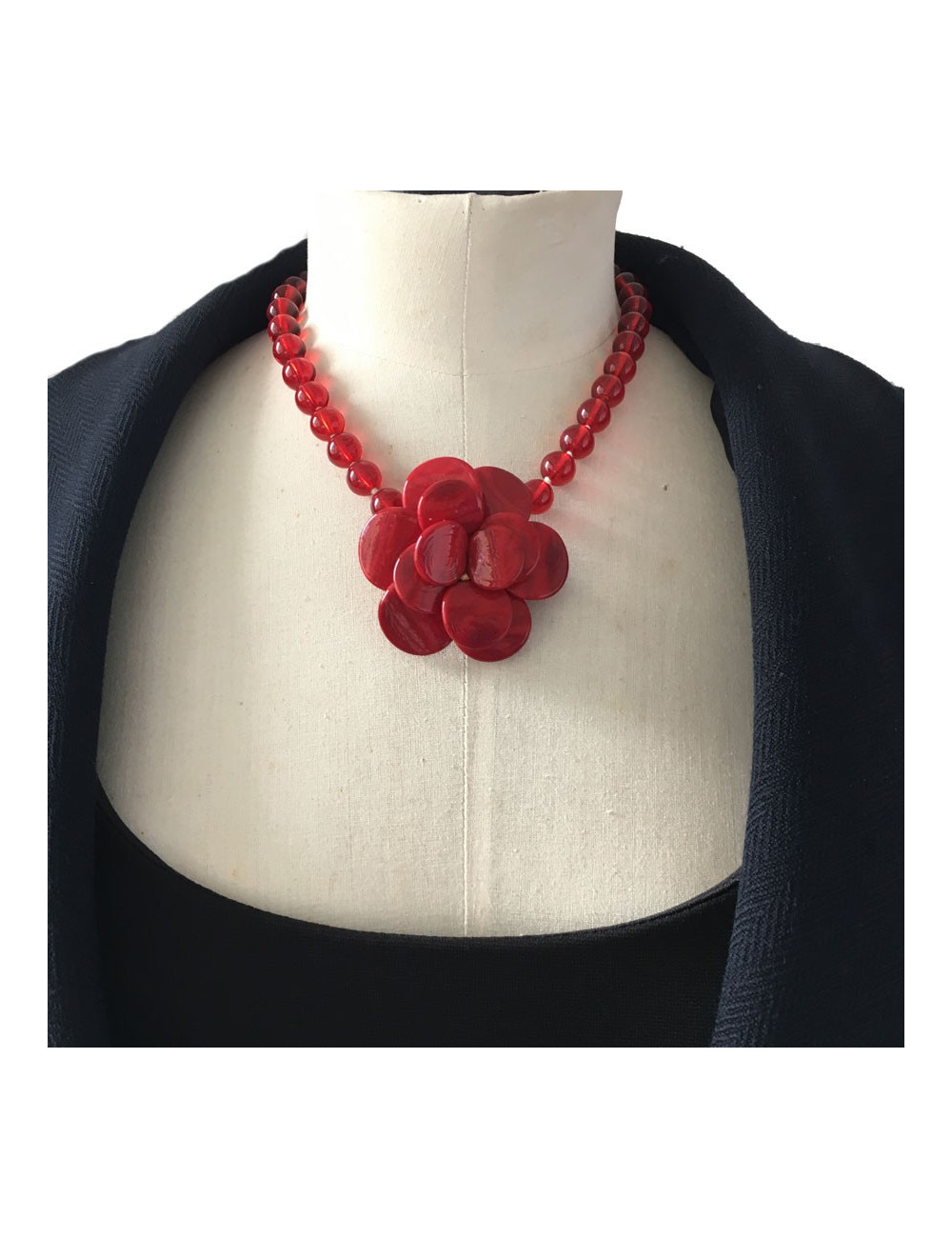 Collier MARGUERITE de VALOIS pâte de verre