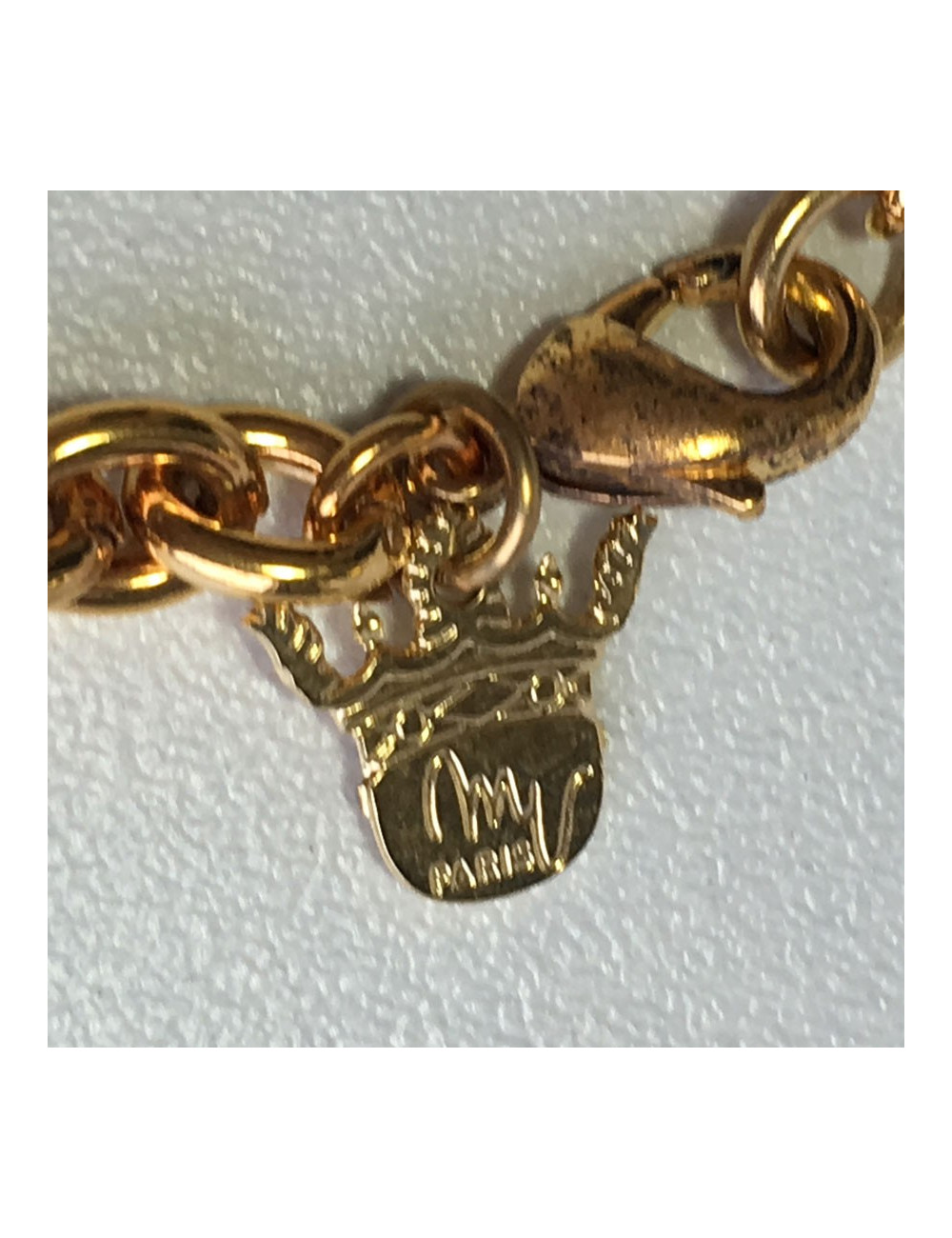 Collier MARGUERITE de VALOIS Fleurette en pâte de verre couleur saphir