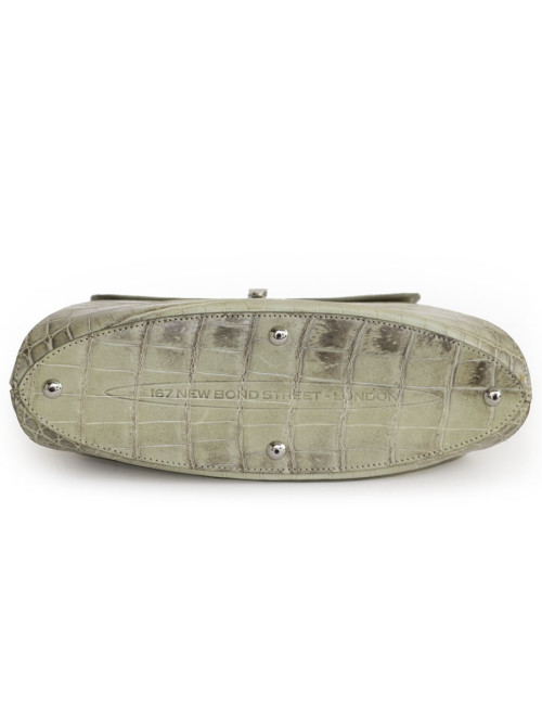 ASPREY bag in water green crocodile