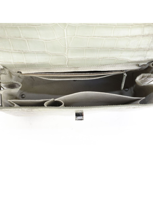 ASPREY bag in water green crocodile