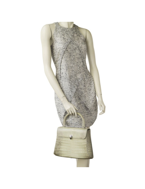 ASPREY bag in water green crocodile