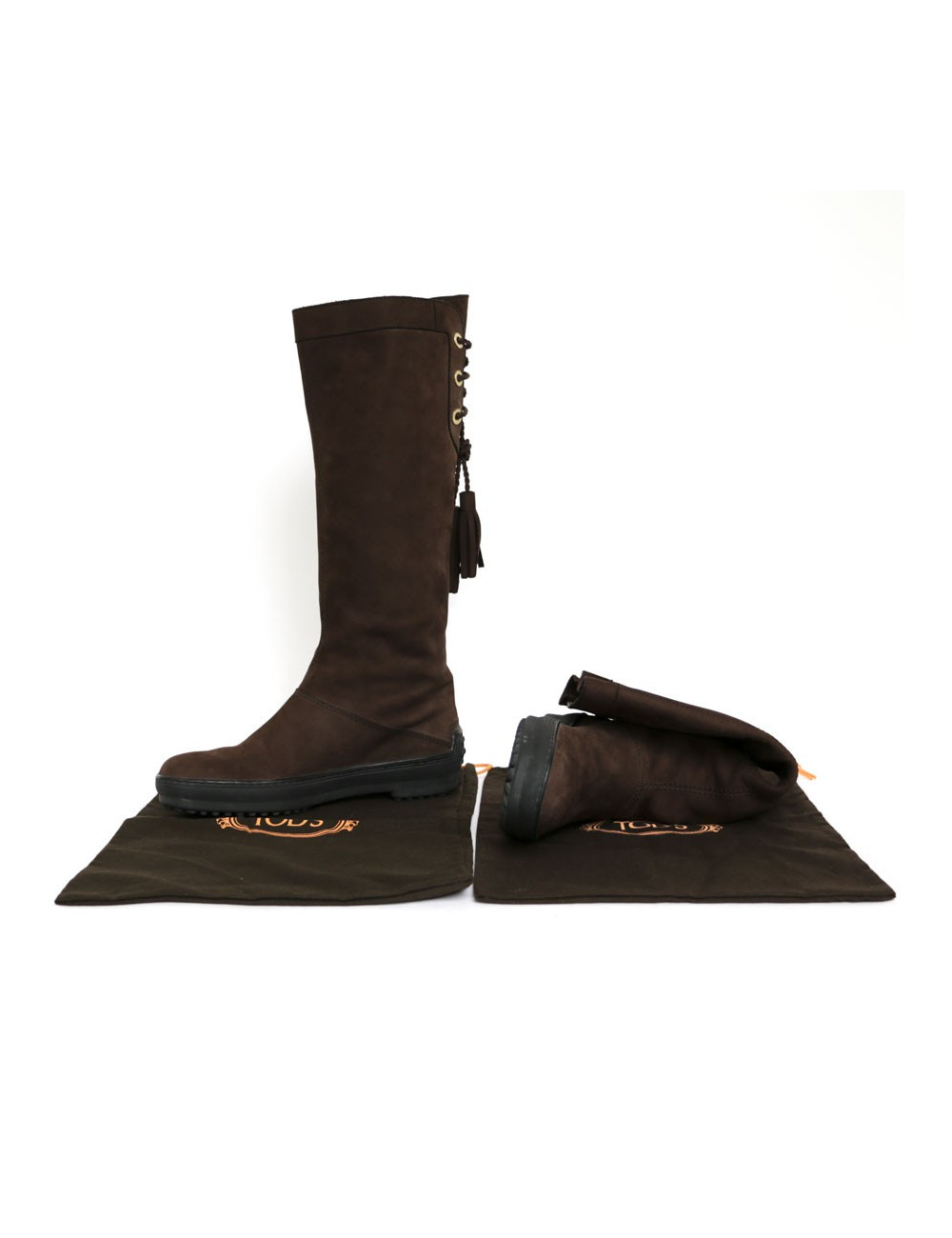 Bottes TOD'S Taille 36 daim marron