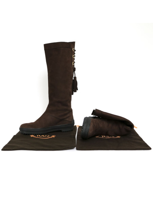 Bottes TOD'S Taille 36 daim marron