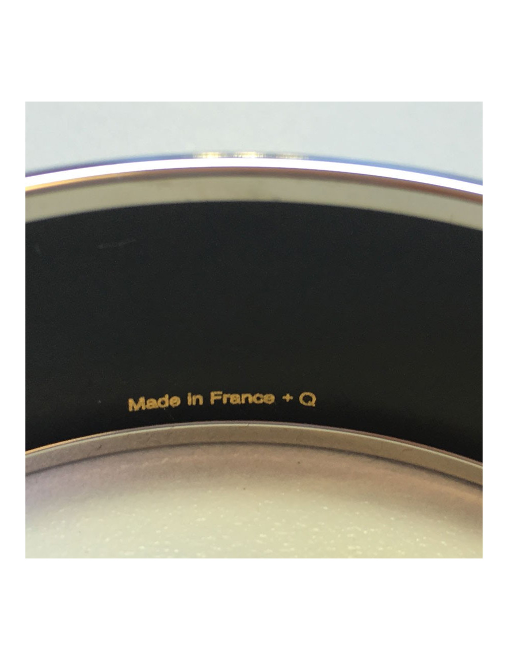 HERMES bracelet in black, yellow and grey enamel