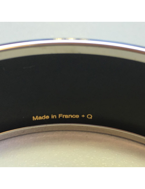 HERMES bracelet in black, yellow and grey enamel