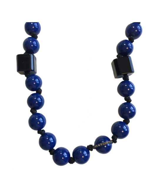 LANVIN blue beaded necklace