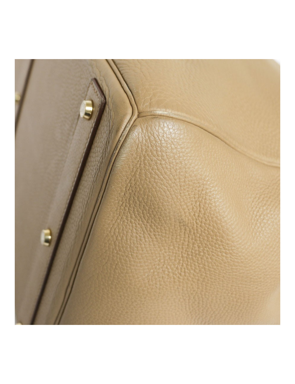 Top Backpack straps HERMES travel leather gold H