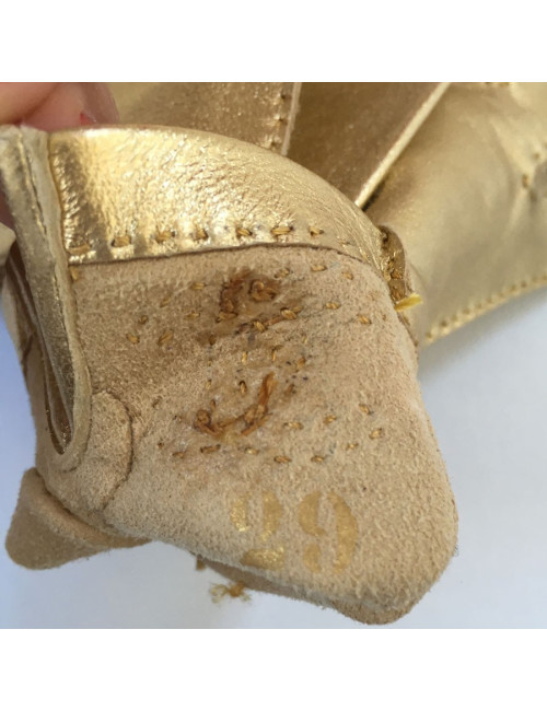 xxx Gants CHANEL cuir d'agneau dorés t 7.5