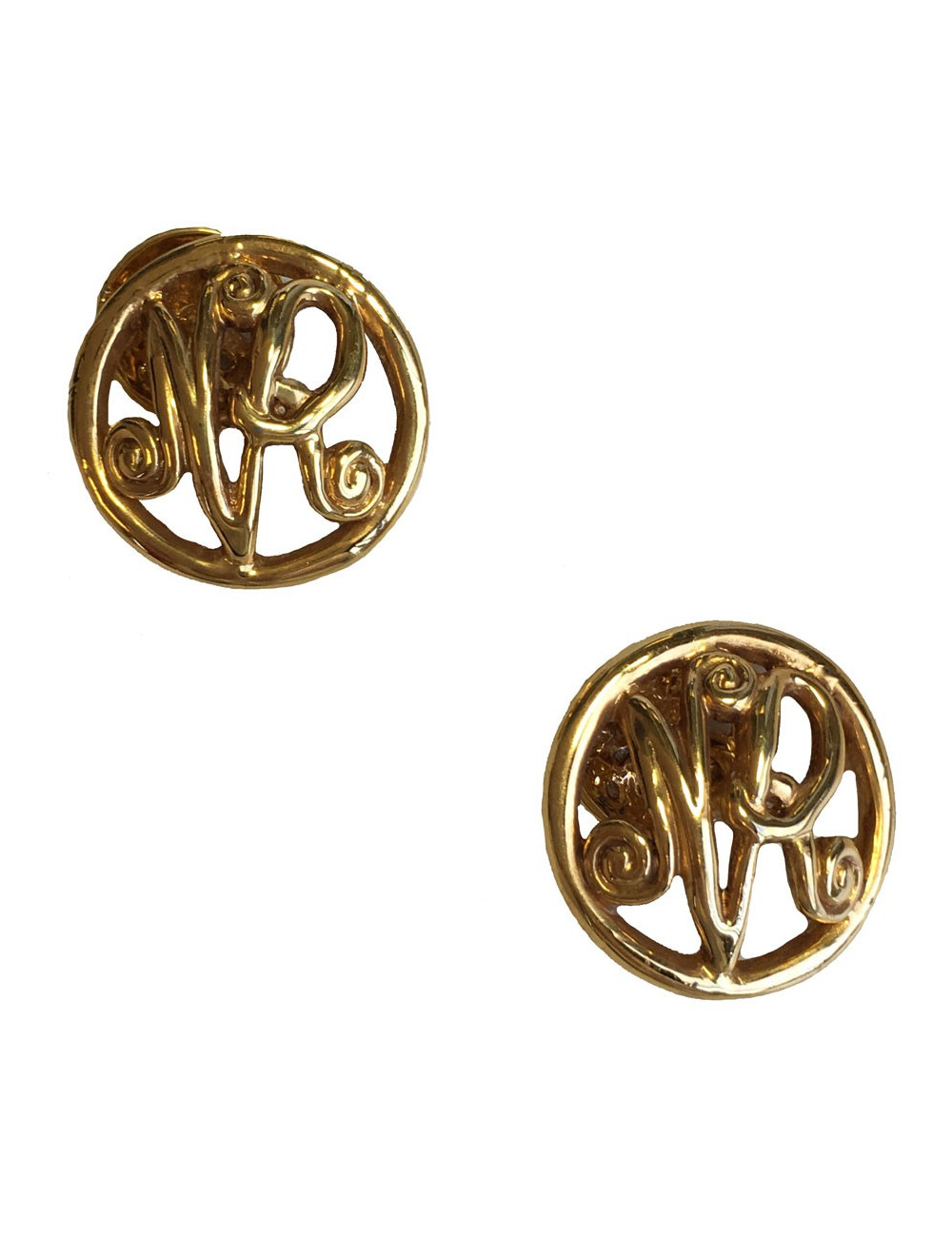 Boutons de manchette NINA RICCI en métal doré