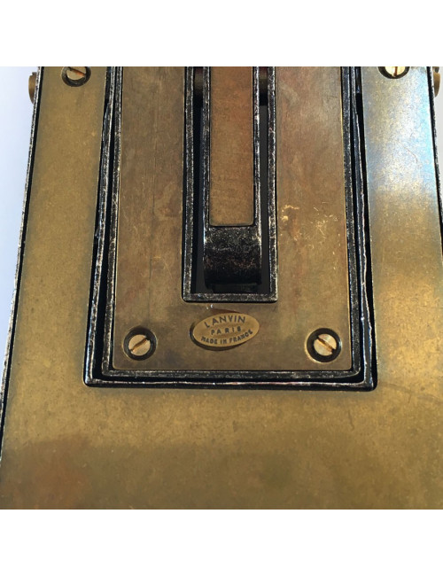 LANVIN pendant articulated in brass and rhinestones