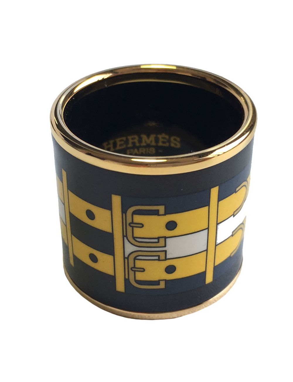 Anneau de carré HERMÈS en émail Rocabar 