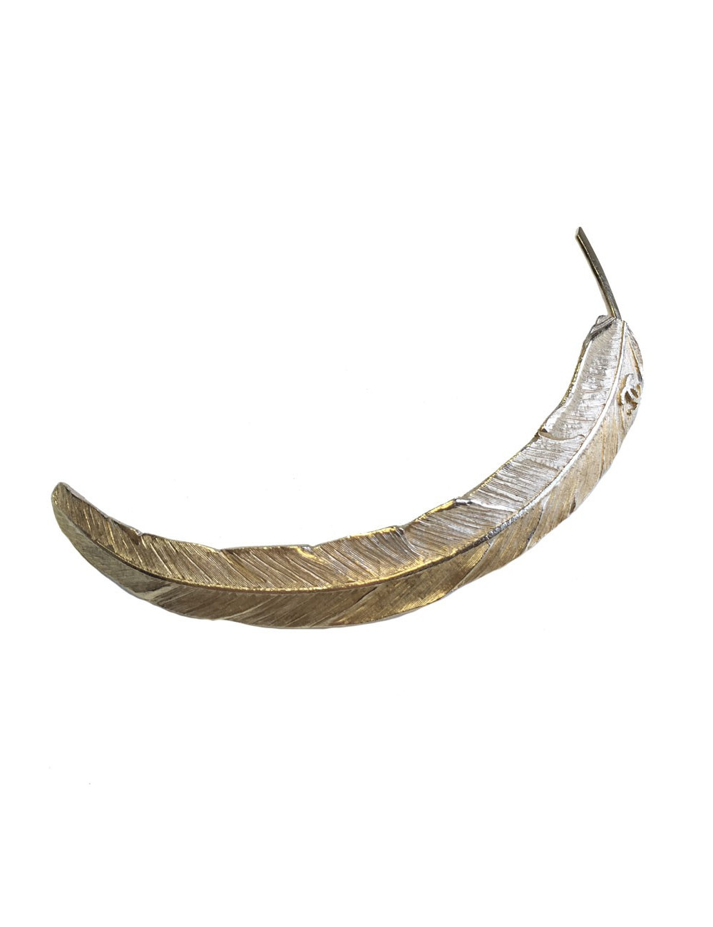 xxx Broche CHANEL plume dorée