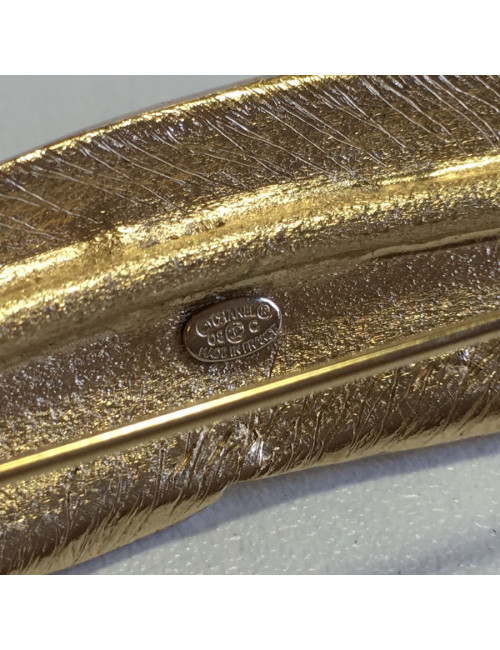 xxx Broche CHANEL plume dorée