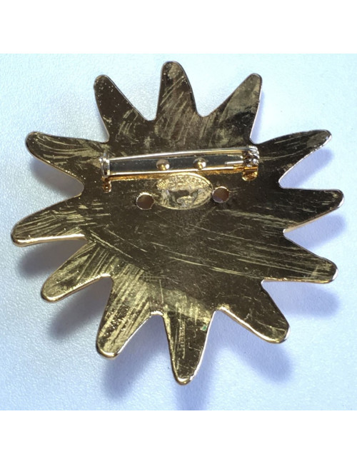 Broche CHRISTIAN LACROIX soleil en métal doré