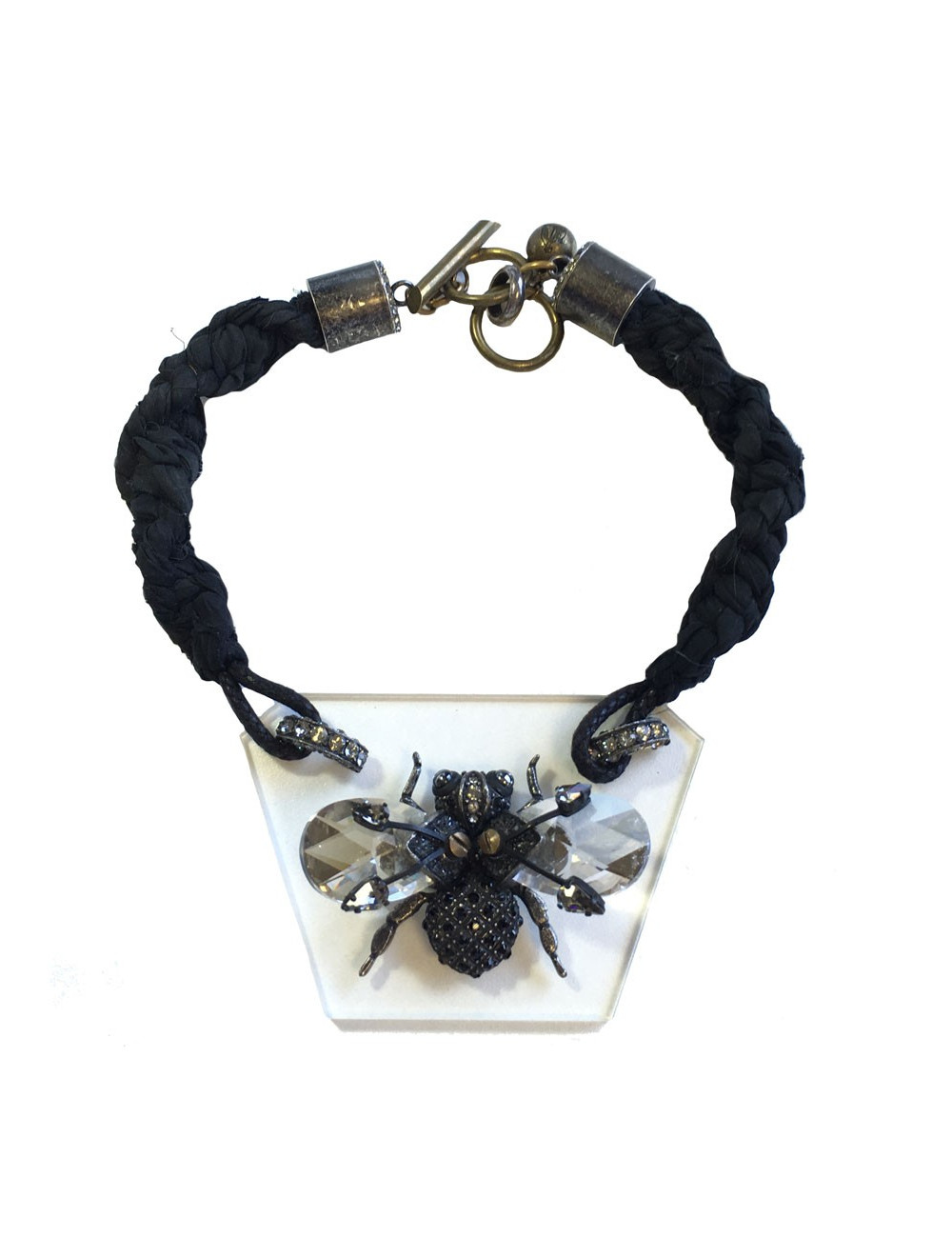 Collier LANVIN insecte en cristaux de swarovski et strass