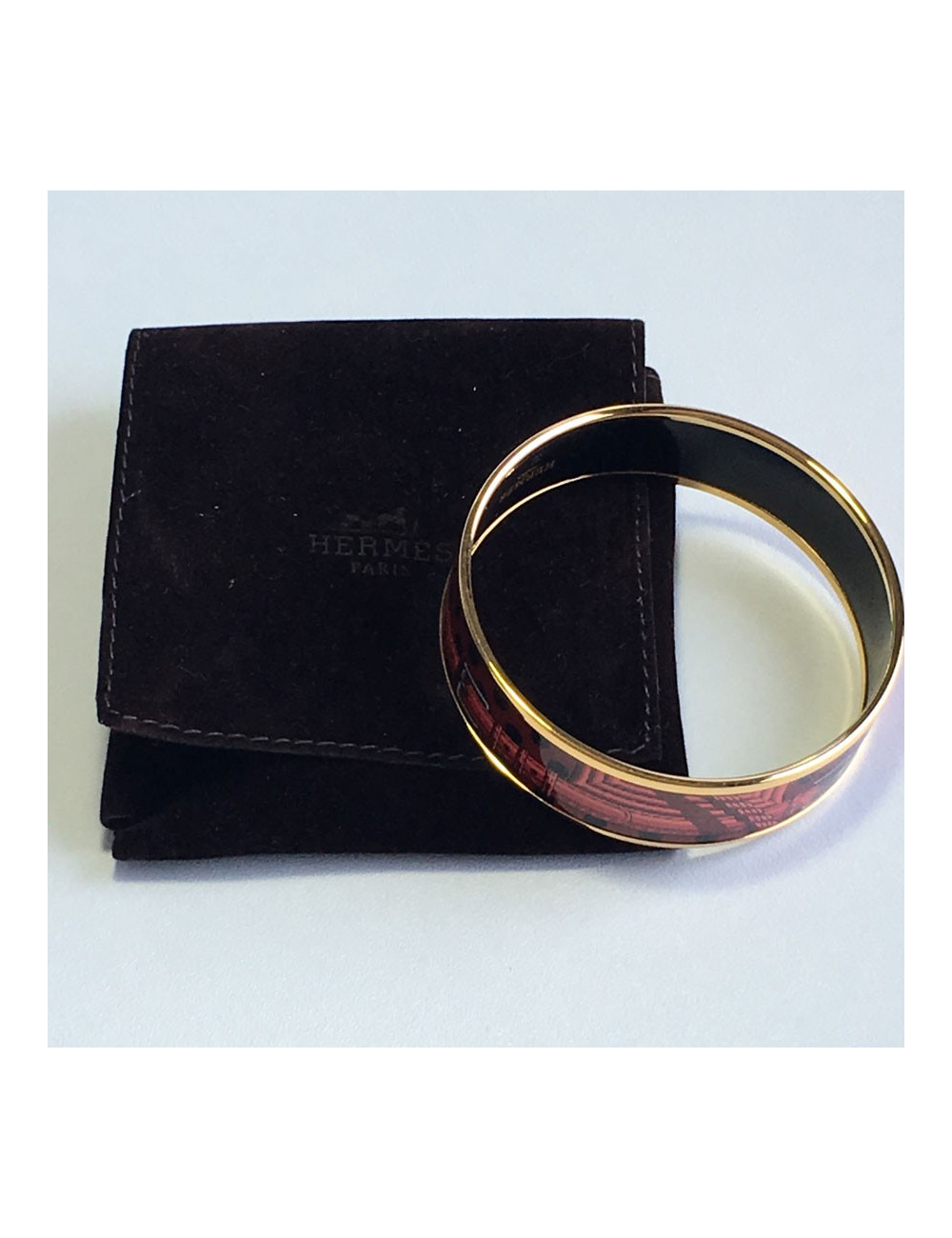 Bracelet HERMES en émail  PM