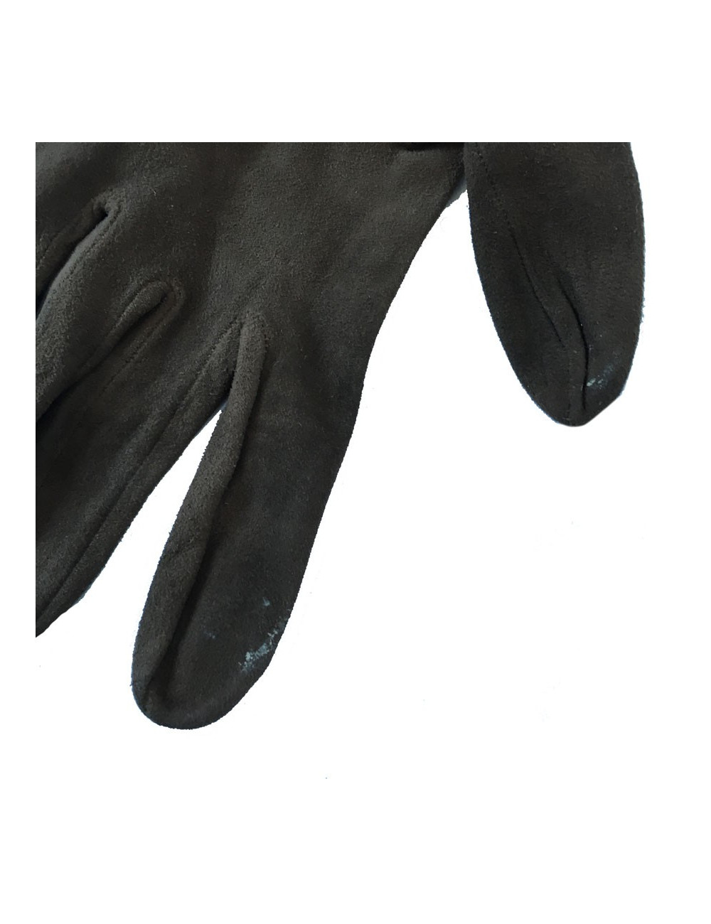 Gants mi-longs CHRISTIAN DIOR en suède marron