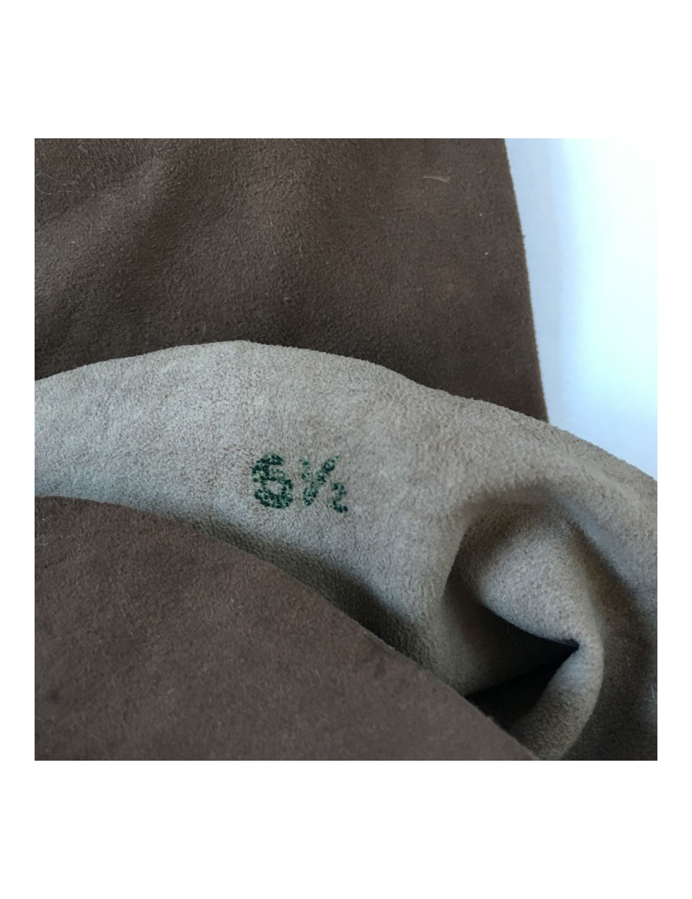 Gants mi-longs CHRISTIAN DIOR en suède marron