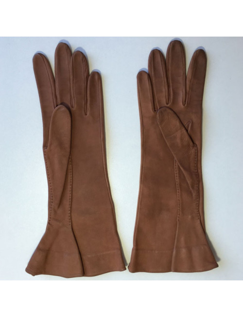 Gants CHRISTIAN DIOR  en cuir marron vintage 