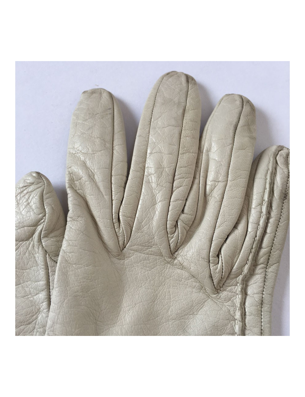 xxx Gants HERMES en cuir d'agneau crème taille 7