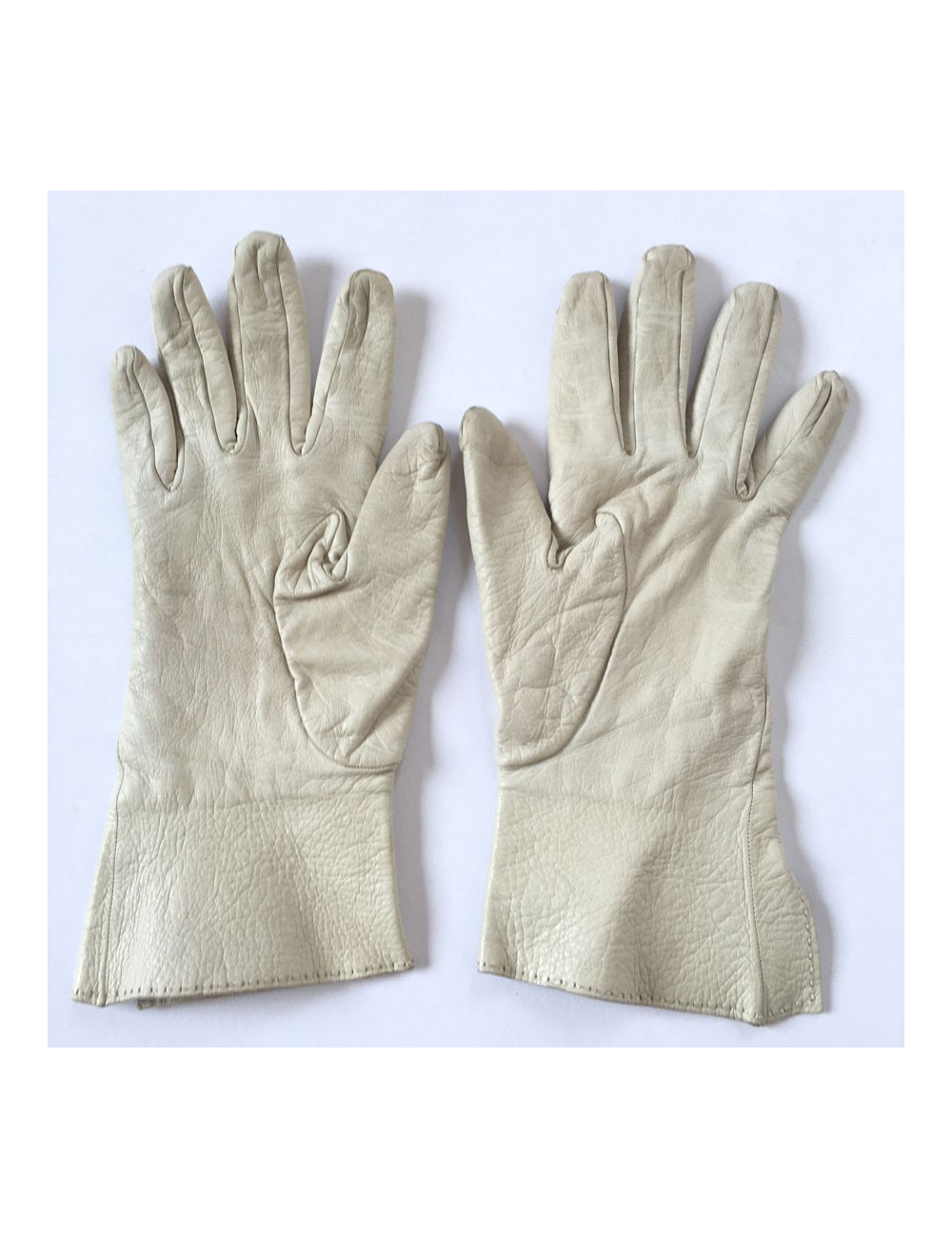 xxx Gants HERMES en cuir d'agneau crème taille 7