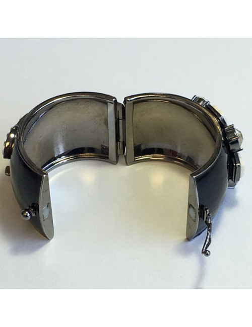 Manchette CHANEL noire couture