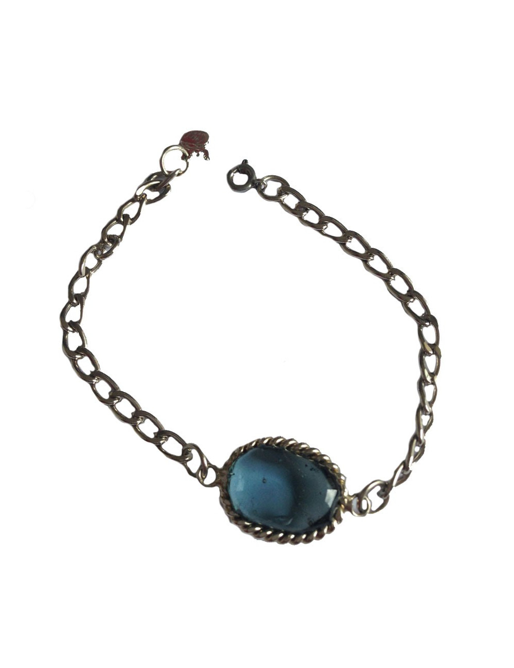 Bracelet cabochon gris transparent MARGUERITE DE VALOIS