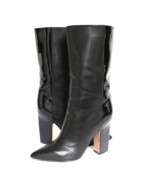Bottes VALENTINO T 38 cuir noir