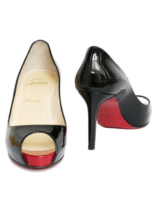 Escarpins CHRISTIAN LOUBOUTIN T38 cuir verni noir